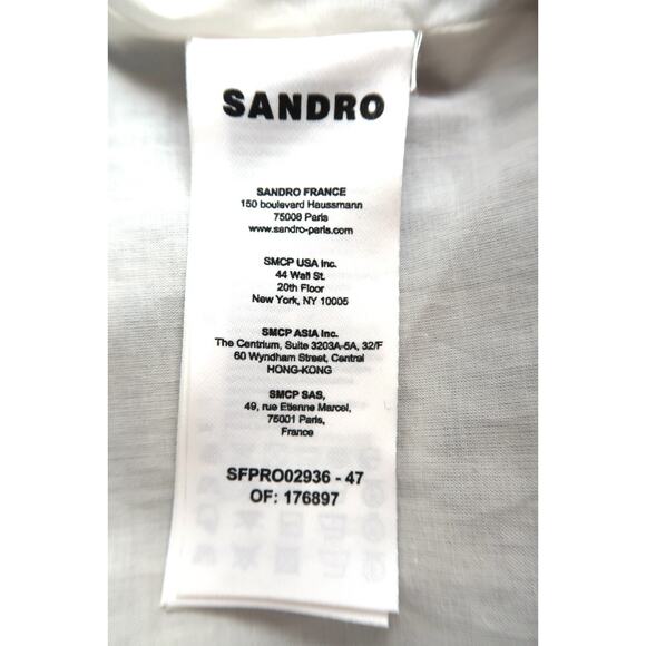 SANDRO PARIS Linen Blend Floral Tiered Mini Dress Net-A-Porter 38 6 M $520 - Picture 12 of 14